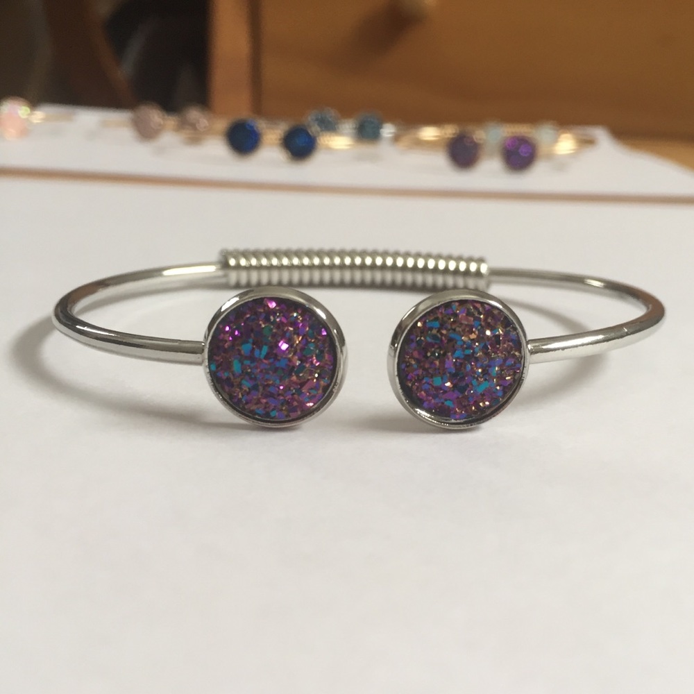 Silver purple Bracelet